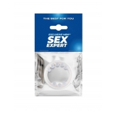 Эрекционное кольцо со стимулирующими шариками сверху и снизу - Sex Expert - в Новом Уренгое купить с доставкой