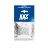 Прозрачное эластичное эрекционное кольцо с 6 шариками - Sex Expert - в Новом Уренгое купить с доставкой