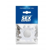 Прозрачное эрекционное кольцо со стимулирующими шариками - Sex Expert - в Новом Уренгое купить с доставкой