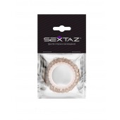Эрекционное кольцо с бежевыми «ресничками» - Sextaz - в Новом Уренгое купить с доставкой