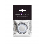 Эластичное эрекционное колечко с черными «ресничками» - Sextaz - в Новом Уренгое купить с доставкой