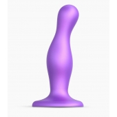 Фиолетовая насадка Strap-On-Me Dildo Plug Curvy size M - Strap-on-me - купить с доставкой в Новом Уренгое