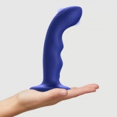 Синяя насадка-стимулятор Strap-On-Me Tapping Dildo Wave - Strap-on-me - купить с доставкой в Новом Уренгое