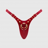 Красный пояс для фиксации насадок Strap-On-Me Leatherette Harness Fabulous - Strap-on-me - купить с доставкой в Новом Уренгое