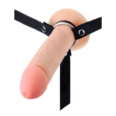 Мужской полый страпон на регулируемых ремешках - 22 см. - Sex Expert - купить с доставкой в Новом Уренгое