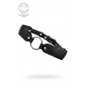 Черный кожаный чокер-ошейник со скруглёнными углами - Pecado - купить с доставкой в Новом Уренгое