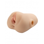 Телесный мастурбатор с вибрацией Double Pounder Vibrating Squeeze Stroker - Pipedream - в Новом Уренгое купить с доставкой