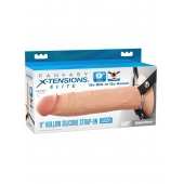 Телесный пустотелый фаллопротез 9’’ Hollow Silicone Strap-On - 24,1 см. - Pipedream - купить с доставкой в Новом Уренгое