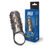 Дымчатая насадка на пенис с выпуклостями - 12 см. - Sex Expert - в Новом Уренгое купить с доставкой