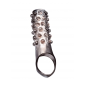 Дымчатая насадка на пенис с выпуклостями - 11 см. - Sex Expert - в Новом Уренгое купить с доставкой