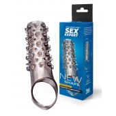 Дымчатая насадка на пенис с шипами и выпуклостями - 12 см. - Sex Expert - в Новом Уренгое купить с доставкой