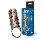 Дымчатая насадка на пенис с шипами и выпуклостями - 12,5 см. - Sex Expert - в Новом Уренгое купить с доставкой