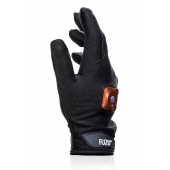 Черная виброперчатка для массажа Fuzu на правую руку - Fuzu