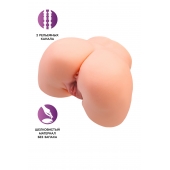 Телесный мастурбатор в форме попки с 2 любовными входами - No Name - в Новом Уренгое купить с доставкой