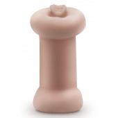 Телесный люминесцентный двусторонний мастурбатор Tasha - Blush Novelties - в Новом Уренгое купить с доставкой