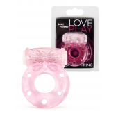Розовое эрекционное виброкольцо с бабочкой - 1137 - в Новом Уренгое купить с доставкой