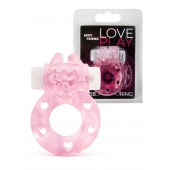 Розовое эрекционное виброкольцо в форме зайчика - 1137 - в Новом Уренгое купить с доставкой