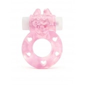 Розовое эрекционное виброкольцо в форме зайчика - 1137 - в Новом Уренгое купить с доставкой