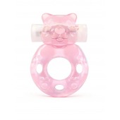 Розовое эрекционное виброкольцо в форме мишки - 1137 - в Новом Уренгое купить с доставкой