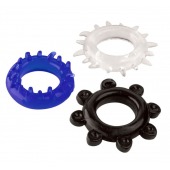 Набор из 3 эрекционных колец разного цвета и рельефа - Boys of Toys - в Новом Уренгое купить с доставкой