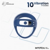 Синее интерактивное эрекционное виброкольцо Rank - Intoyou - в Новом Уренгое купить с доставкой