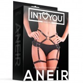 Черные стрепы на бёдра Aneir - Intoyou - купить с доставкой в Новом Уренгое