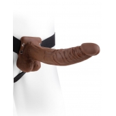 Полый мужской фаллопротез Hollow Strap-On with Balls - 24 см. - Pipedream - купить с доставкой в Новом Уренгое