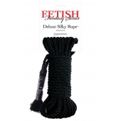 Черная веревка для фиксации Deluxe Silky Rope - 9,75 м. - Pipedream - купить с доставкой в Новом Уренгое