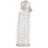 Прозрачная насадка на половой член с закрытой головкой и шипами - 12,5 см. - Toyfa Basic - в Новом Уренгое купить с доставкой