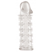 Гелевая прозрачная насадка с шипами - 12 см. - Toyfa Basic - в Новом Уренгое купить с доставкой