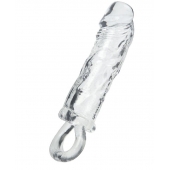 Прозрачная насадка с петлёй для фиксации - 14 см. - ToyFa - в Новом Уренгое купить с доставкой