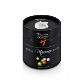 Массажная свеча с ароматом бубль-гума Bougie de Massage Gourmande Bubble Gum - 80 мл. - Plaisir Secret - купить с доставкой в Новом Уренгое