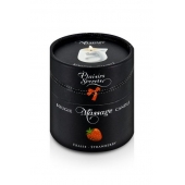 Массажная свеча с ароматом клубники Bougie de Massage Gourmande Fraise - 80 мл. - Plaisir Secret - купить с доставкой в Новом Уренгое