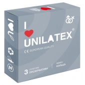 Презервативы с рёбрами Unilatex Ribbed - 3 шт. - Unilatex - купить с доставкой в Новом Уренгое