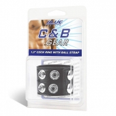 Ремень на член и мошонку 1.5  Cock Ring With Ball Strap - BlueLine - купить с доставкой в Новом Уренгое
