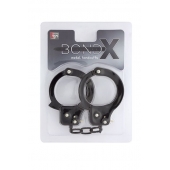 Чёрные наручники из листового металла BONDX METAL CUFFS BLACK - Dream Toys - купить с доставкой в Новом Уренгое
