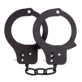 Чёрные наручники из листового металла BONDX METAL CUFFS BLACK - Dream Toys - купить с доставкой в Новом Уренгое