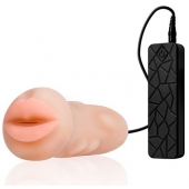 Мастурбатор-ротик с вибрацией REALSTUFF VIBRATING MASTURBATOR MOUTH - Dream Toys - в Новом Уренгое купить с доставкой
