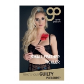 Пластиковая метелочка с красными пёрышками Small Feather Tickler - 32 см. - Blush Novelties - купить с доставкой в Новом Уренгое