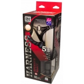 Пояс харнесс премиум класса WOMAN SIMPLEX(S) с 3 черными насадками - LOVETOY (А-Полимер) - купить с доставкой в Новом Уренгое