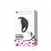 Чёрное эрекционное кольцо с вибрацией Rabbit Vibrator - Baile - в Новом Уренгое купить с доставкой