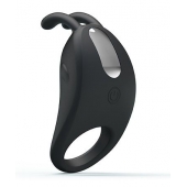 Чёрное эрекционное кольцо с вибрацией Rabbit Vibrator - Baile - в Новом Уренгое купить с доставкой