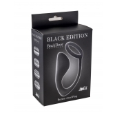 Чёрное эрекционное кольцо с анальной пробкой Button Anal Plug - Lola Games - в Новом Уренгое купить с доставкой