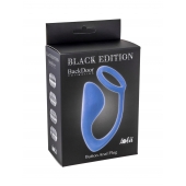 Синее эрекционное кольцо с анальной пробкой Button Anal Plug - Lola Games - в Новом Уренгое купить с доставкой