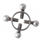 Серебристые зажимы для сосков на винтах - ToyFa - купить с доставкой в Новом Уренгое