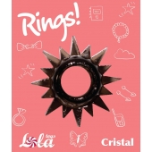 Чёрное эрекционное кольцо Rings Cristal - Lola Games - в Новом Уренгое купить с доставкой