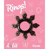 Чёрное эрекционное кольцо Rings Gear - Lola Games - в Новом Уренгое купить с доставкой