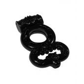 Чёрное эрекционное кольцо Rings Treadle с подхватом - Lola Games - в Новом Уренгое купить с доставкой