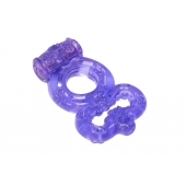 Фиолетовое эрекционное кольцо Rings Treadle с подхватом - Lola Games - в Новом Уренгое купить с доставкой