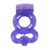 Фиолетовое эрекционное кольцо Rings Treadle с подхватом - Lola Games - в Новом Уренгое купить с доставкой